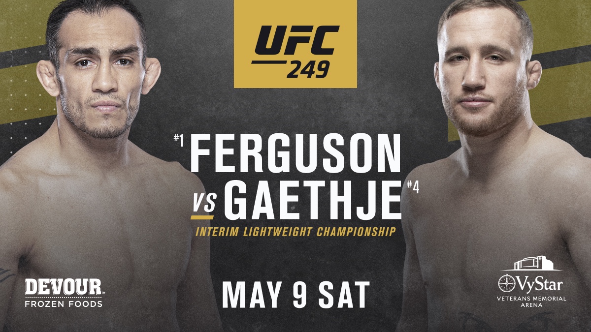 يو اف سي تؤكد عرض UFC249 في التاسع من مايو في بطاقة مكونة من ثلاث نزالات رئيسية